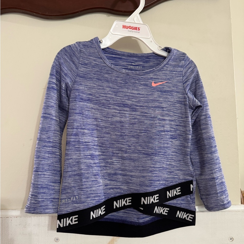 Nike Kids Athletic Purple Long Sleeve Tee